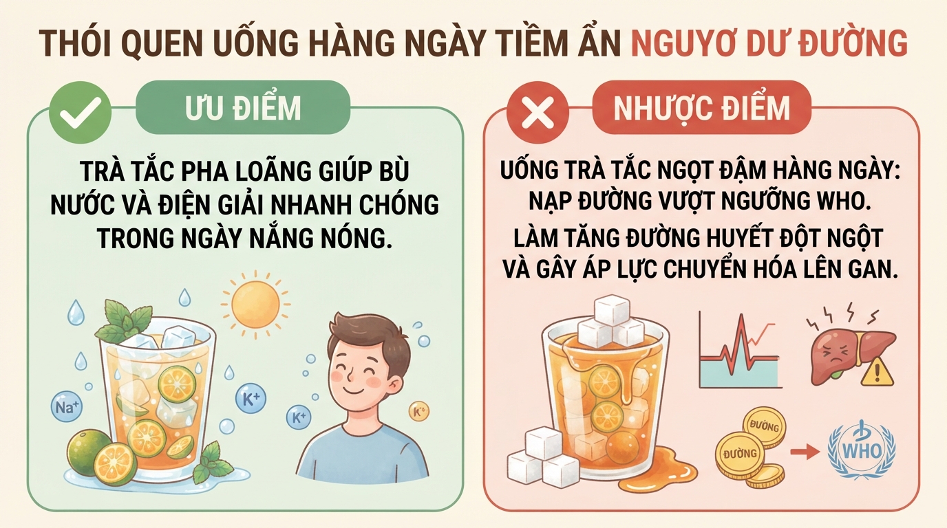 1 ly trà tắc bao nhiêu calo? Uống trà tắc mỗi ngày có tốt không?