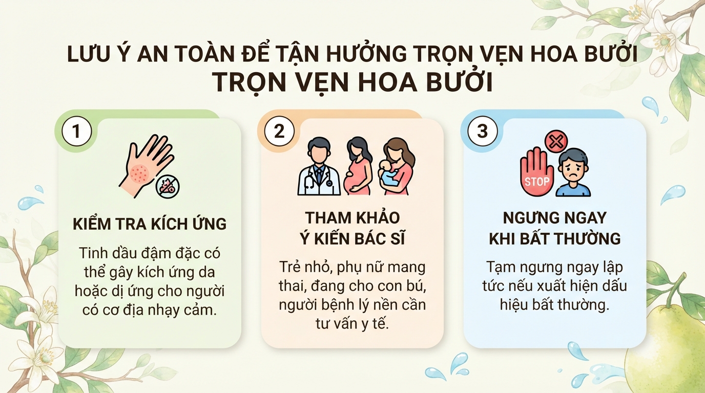 Hoa bưởi có tác dụng gì? Cách dùng và lưu ý khi sử dụng