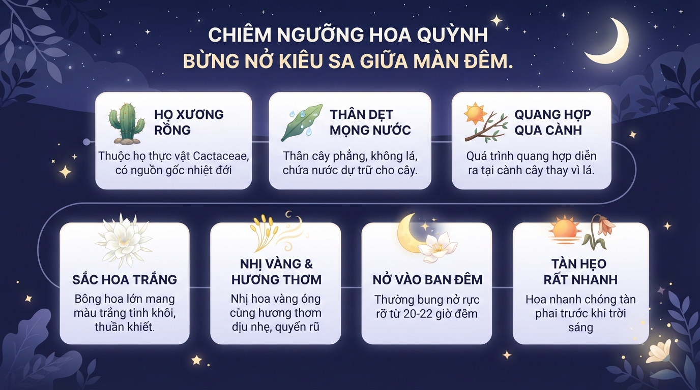 Hoa quỳnh: Đặc điểm, ý nghĩa và ứng dụng trong Y học cổ truyền