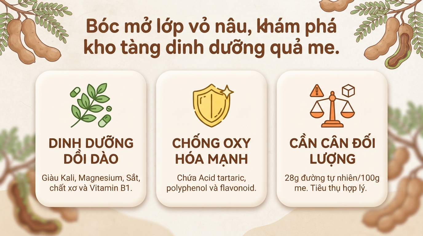 Quả me có tác dụng gì? 7 lợi ích sức khỏe và lưu ý dùng đúng cách