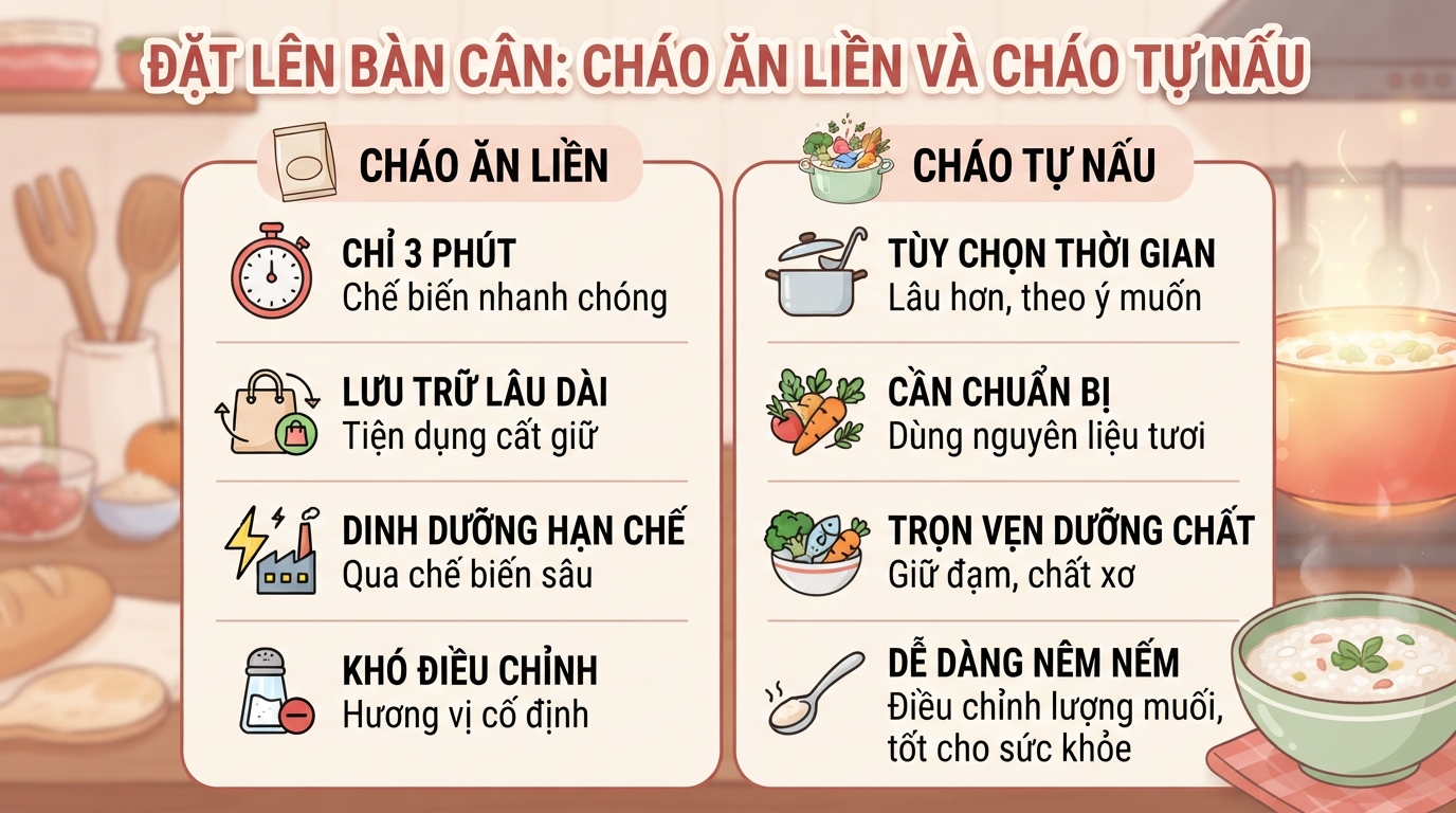 Cháo Gấu Đỏ bao nhiêu calo? Cách ăn cháo gói hợp lý