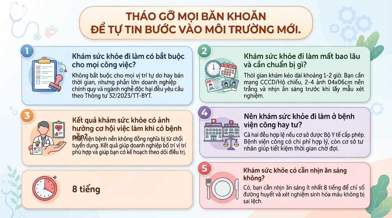 Khám sức khỏe đi làm: những điều cần biết và quy trình chi tiết