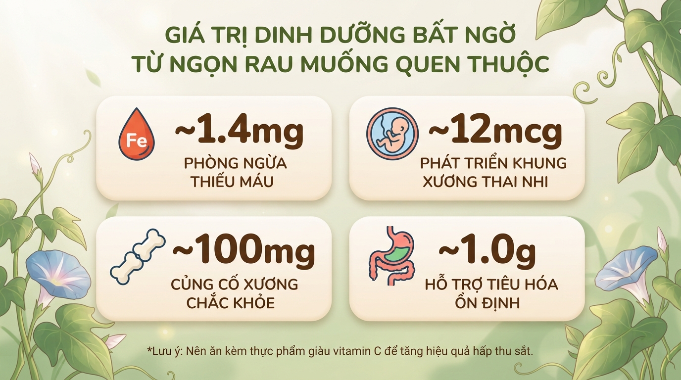 Bà bầu ăn rau muống được không? Lợi ích và lưu ý khi sử dụng