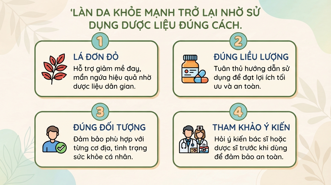 Lá đơn đỏ: Công dụng, cách dùng và lưu ý an toàn