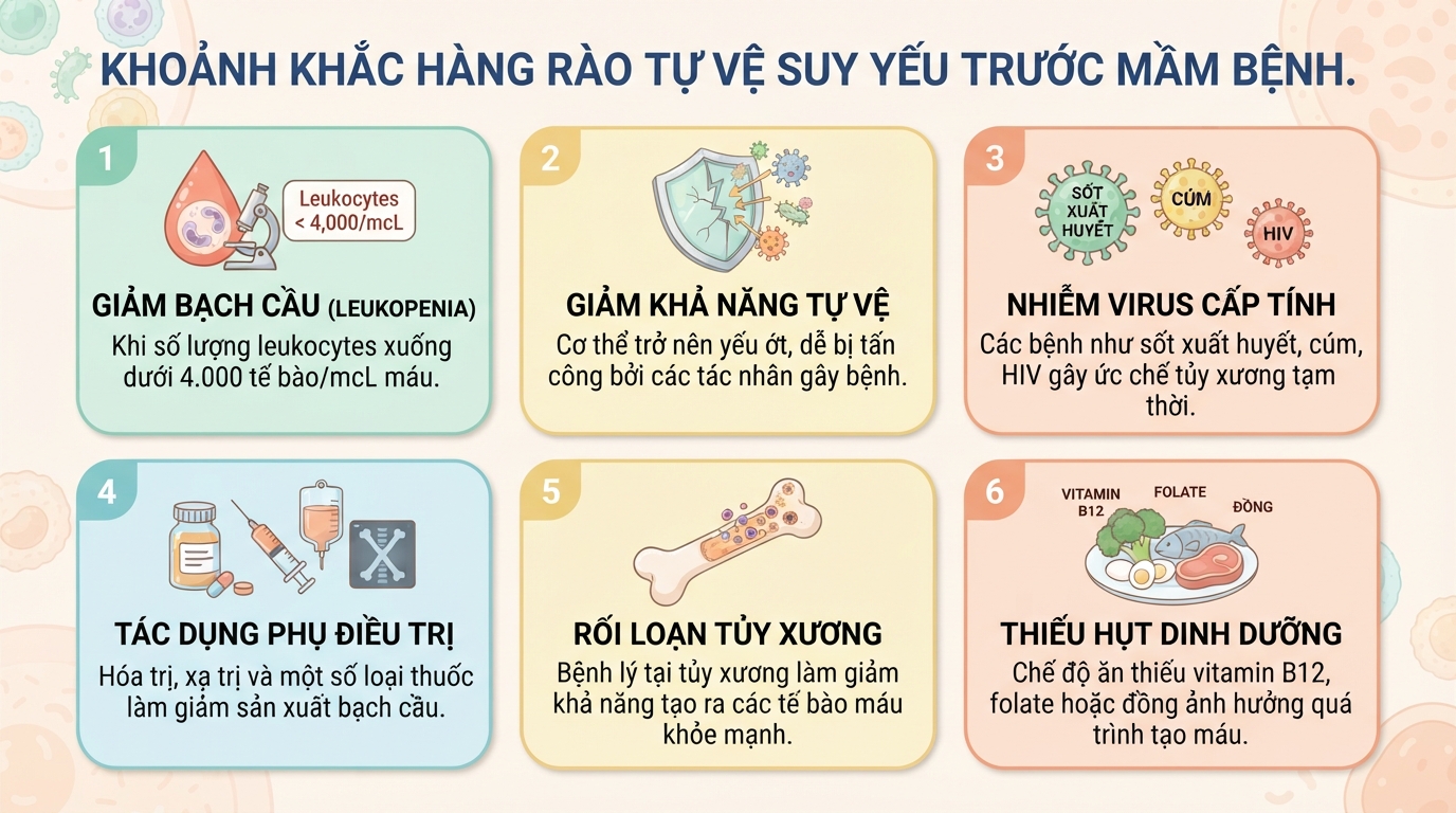Leukocytes là gì? Ý nghĩa chỉ số bạch cầu trong xét nghiệm máu