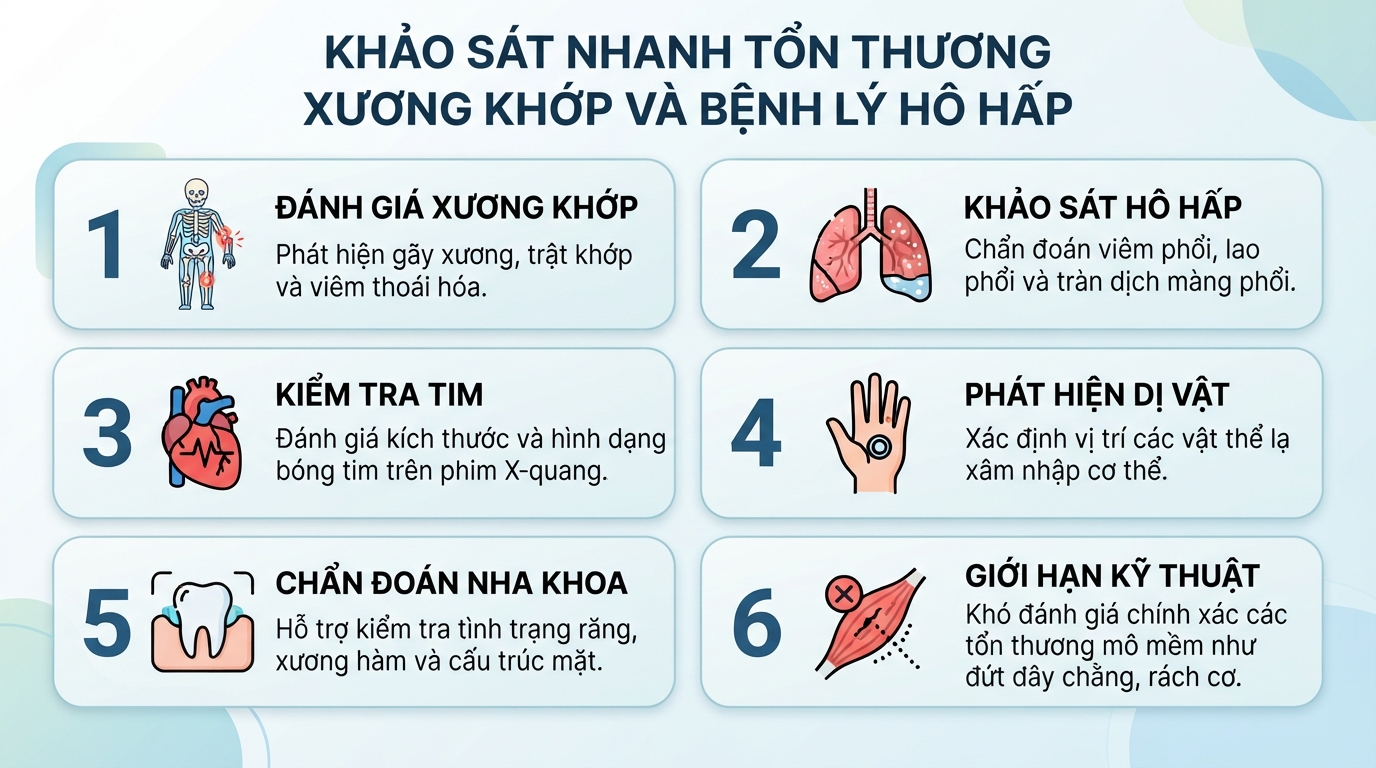 Chụp X-quang là gì? Quy trình, chi phí và các lưu ý quan trọng cần biết