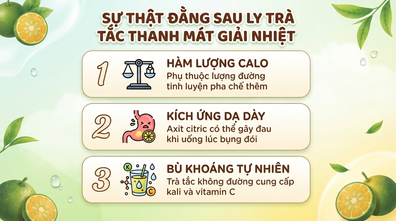 1 ly trà tắc bao nhiêu calo? Uống trà tắc mỗi ngày có tốt không?