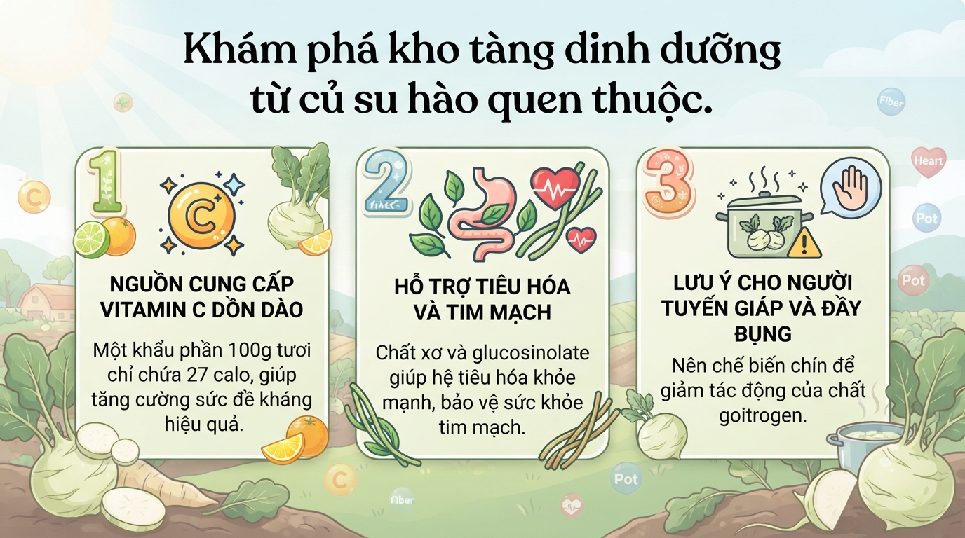 Củ su hào có tác dụng gì? 7 lợi ích cho sức khoẻ