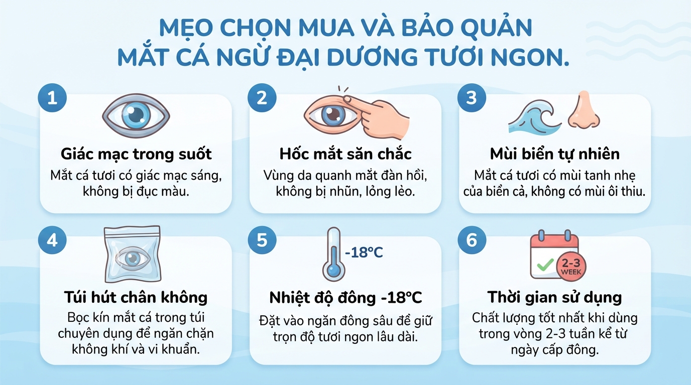 Mắt cá ngừ đại dương: Giá trị dinh dưỡng, cách chế biến và lưu ý an toàn