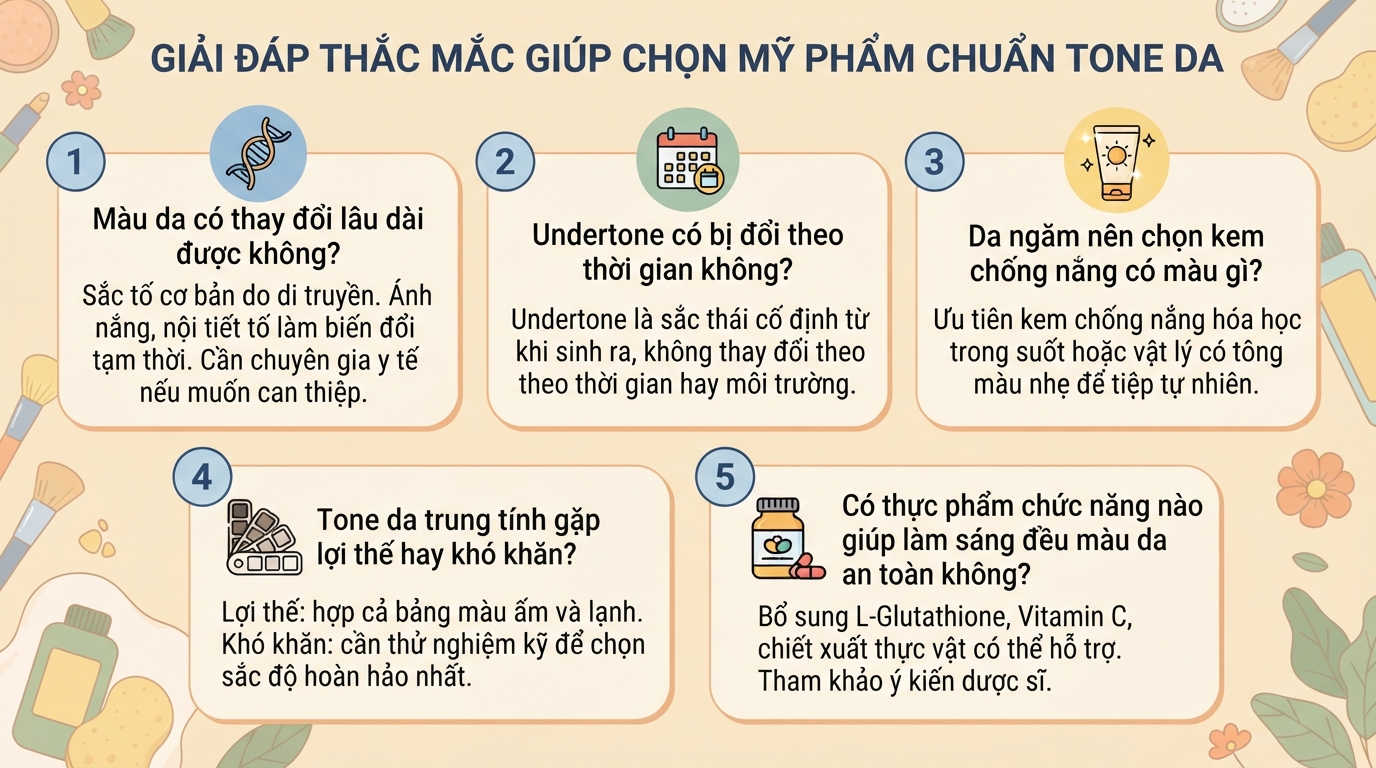 Màu da là gì? Cách xác định tone da và undertone chuẩn xác