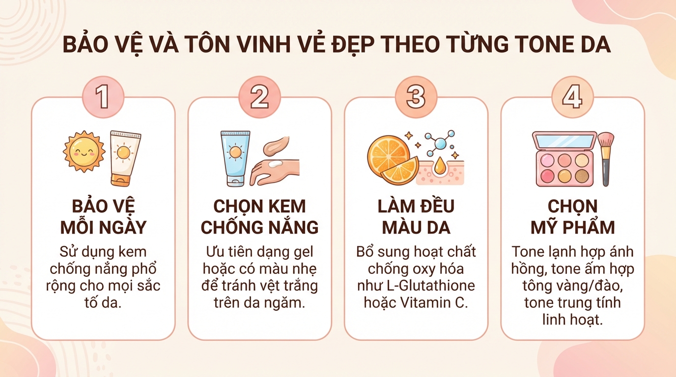 Màu da là gì? Cách xác định tone da và undertone chuẩn xác