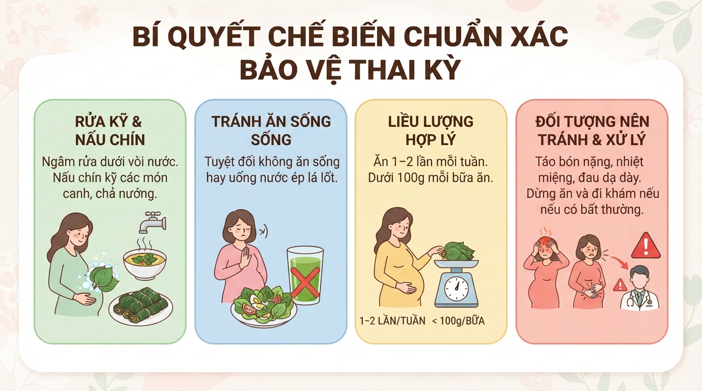 Mẹ bầu ăn lá lốt được không? Lợi ích và lưu ý cần biết