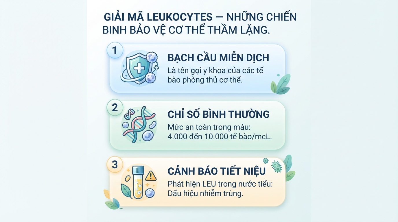 Leukocytes là gì? Ý nghĩa chỉ số bạch cầu trong xét nghiệm máu