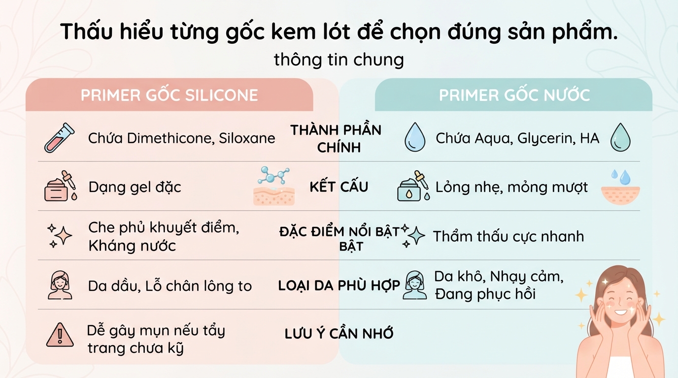 Primer là gì? Công dụng và cách dùng kem lót đúng cách để bảo vệ da