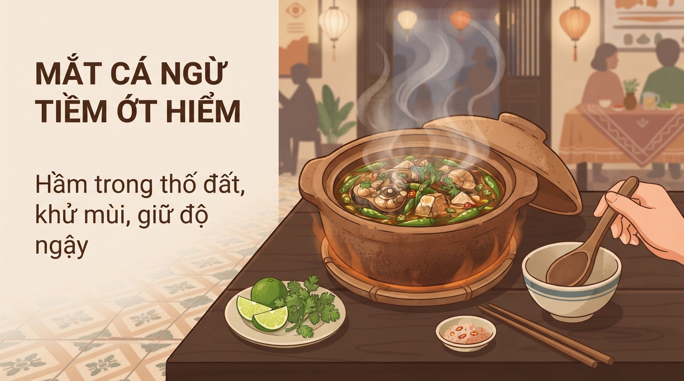 Món hầm thố đất giữ nhiệt tối ưu giúp khử mùi tanh và giữ trọn độ ngậy.