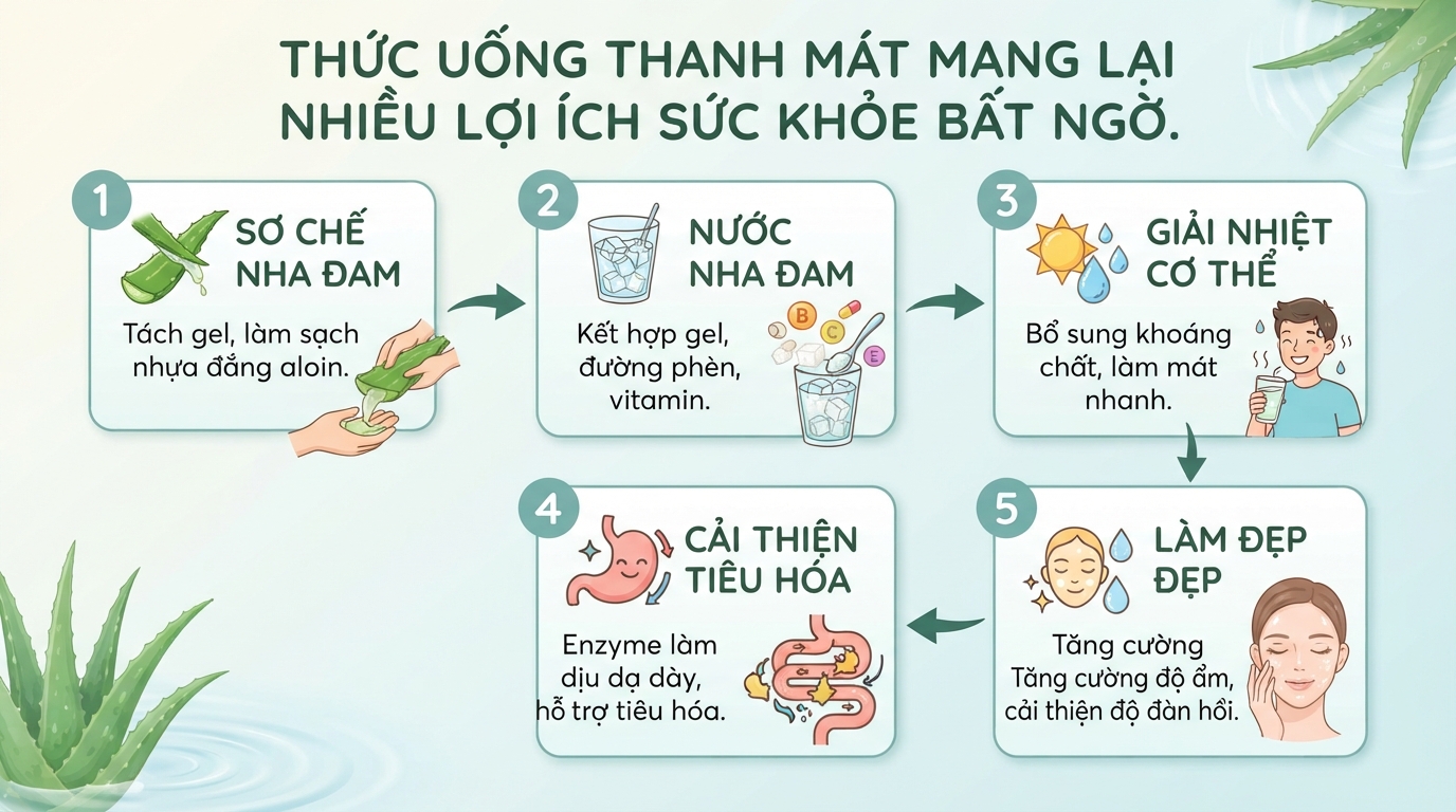 Nha đam đường phèn: cách sơ chế và nấu chuẩn tại nhà