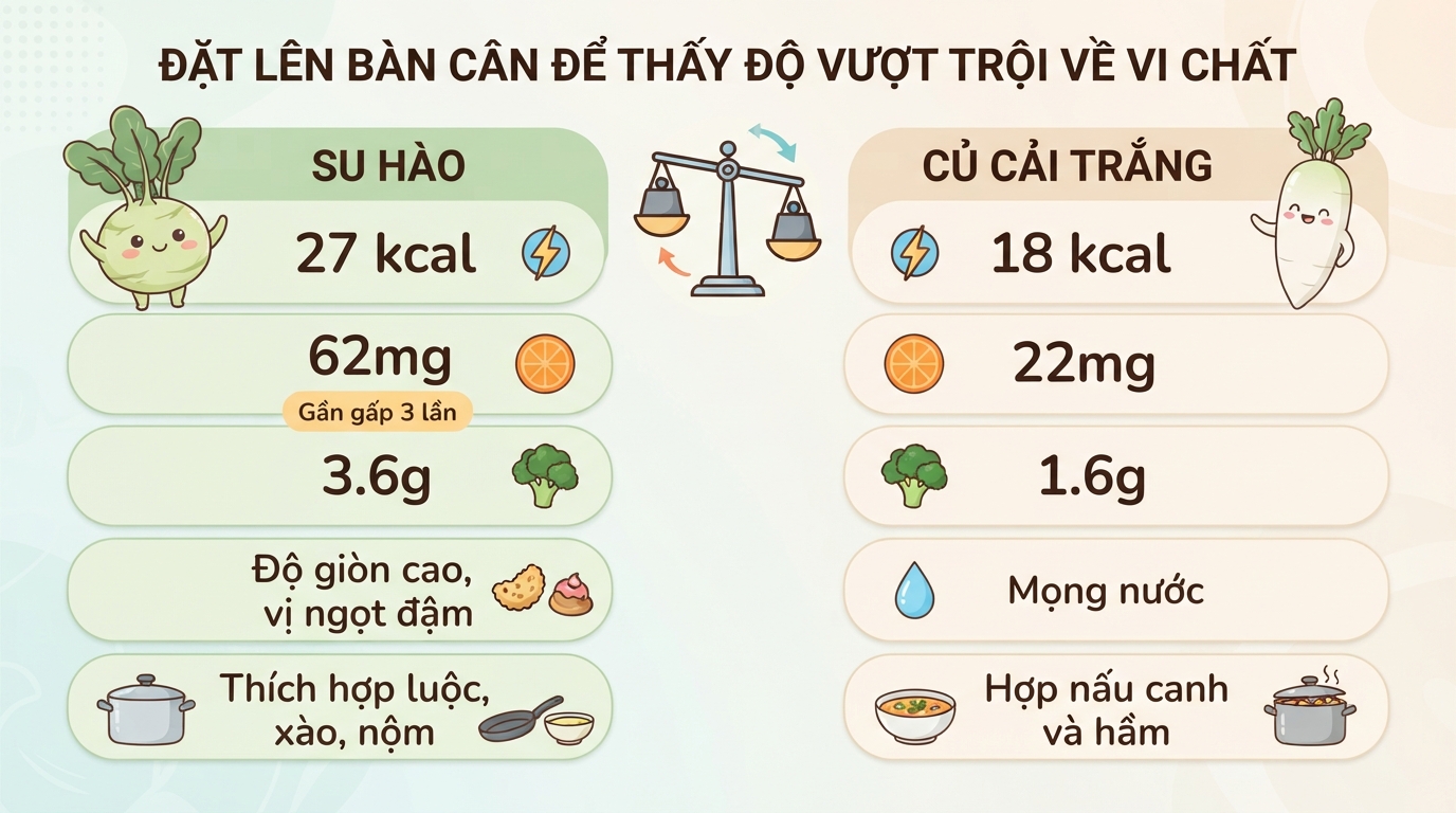 Củ su hào có tác dụng gì? 7 lợi ích cho sức khoẻ