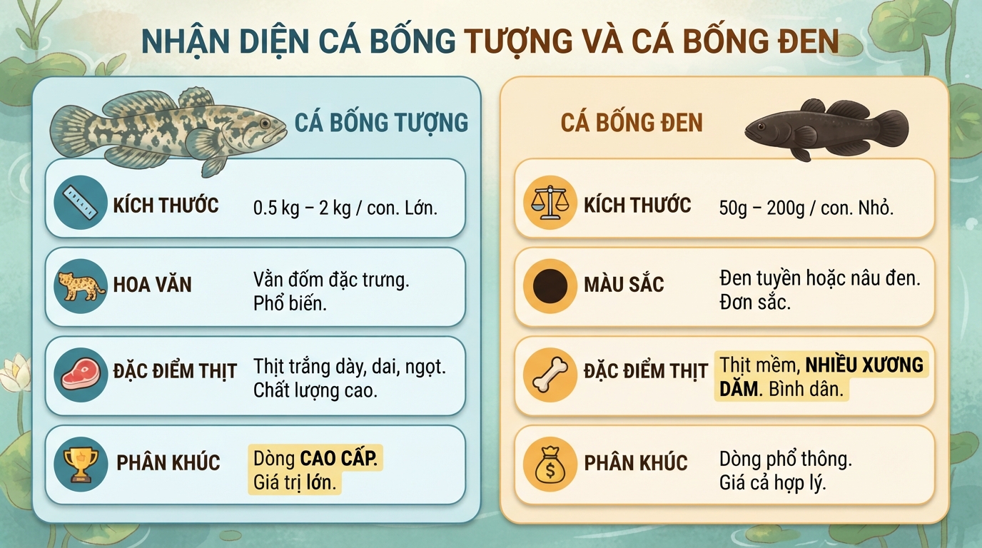 Cá bống tượng: Giá trị dinh dưỡng, công dụng và 5 món ăn bồi bổ sức khỏe