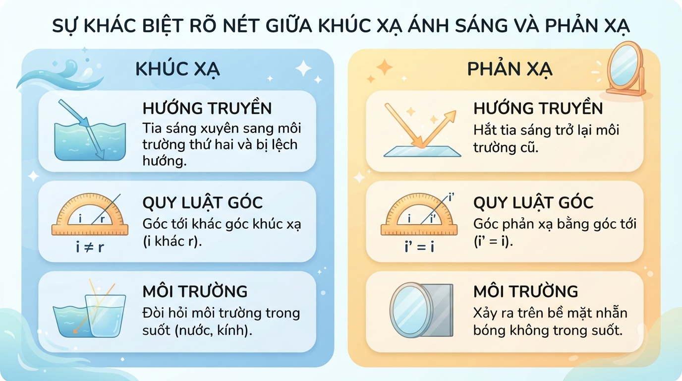 Khúc xạ ánh sáng là gì? Nguyên lý của hiện tượng khúc xạ