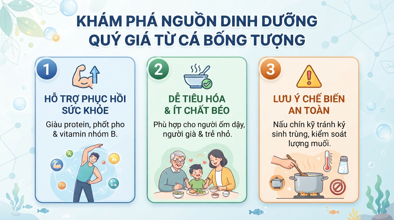 Cá bống tượng: Giá trị dinh dưỡng, công dụng và 5 món ăn bồi bổ sức khỏe