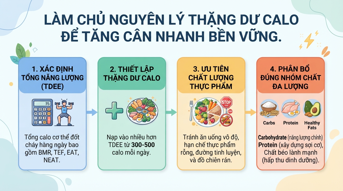 Cách tăng cân nhanh, lành mạnh và bền vững cho người gầy