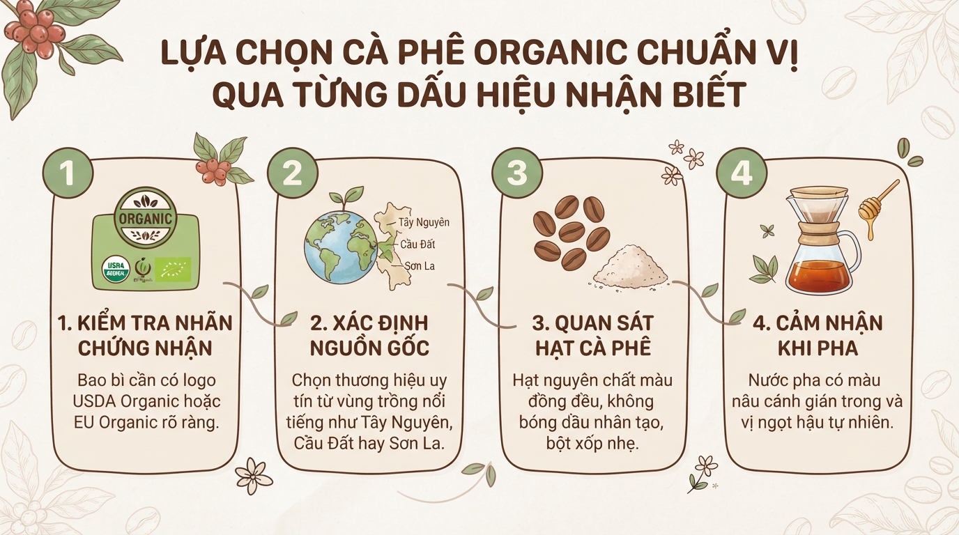 Cà phê organic là gì? Lợi ích sức khỏe và cách phân biệt