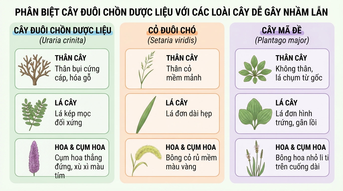 Nhận diện chính xác hình thái giúp tránh sử dụng nhầm loài cây cảnh.