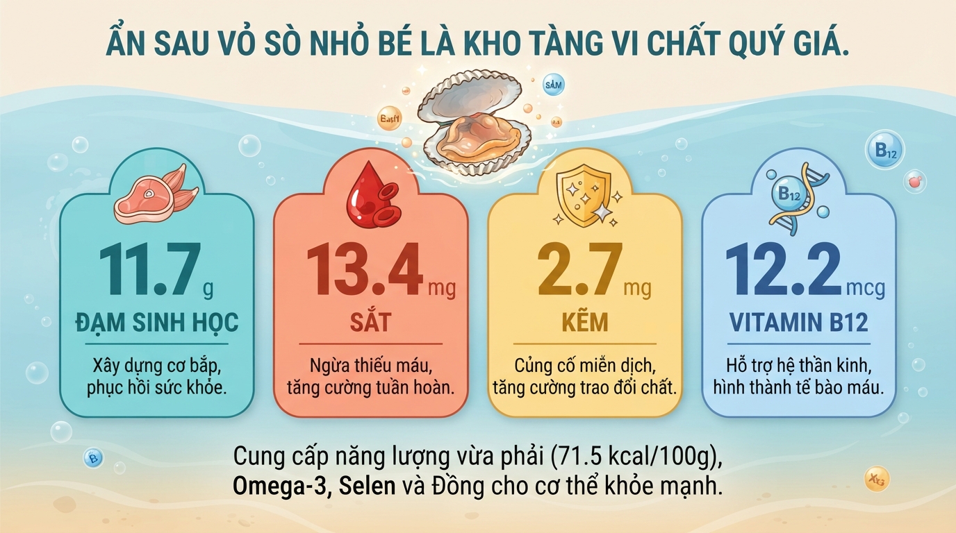 Sò huyết có tốt không? Dinh dưỡng, lợi ích và rủi ro cần biết