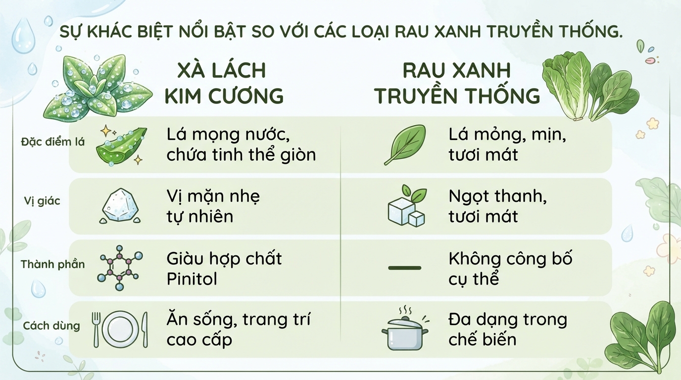 Xà lách kim cương: Giá trị dinh dưỡng, công dụng và cách sử dụng hợp lý