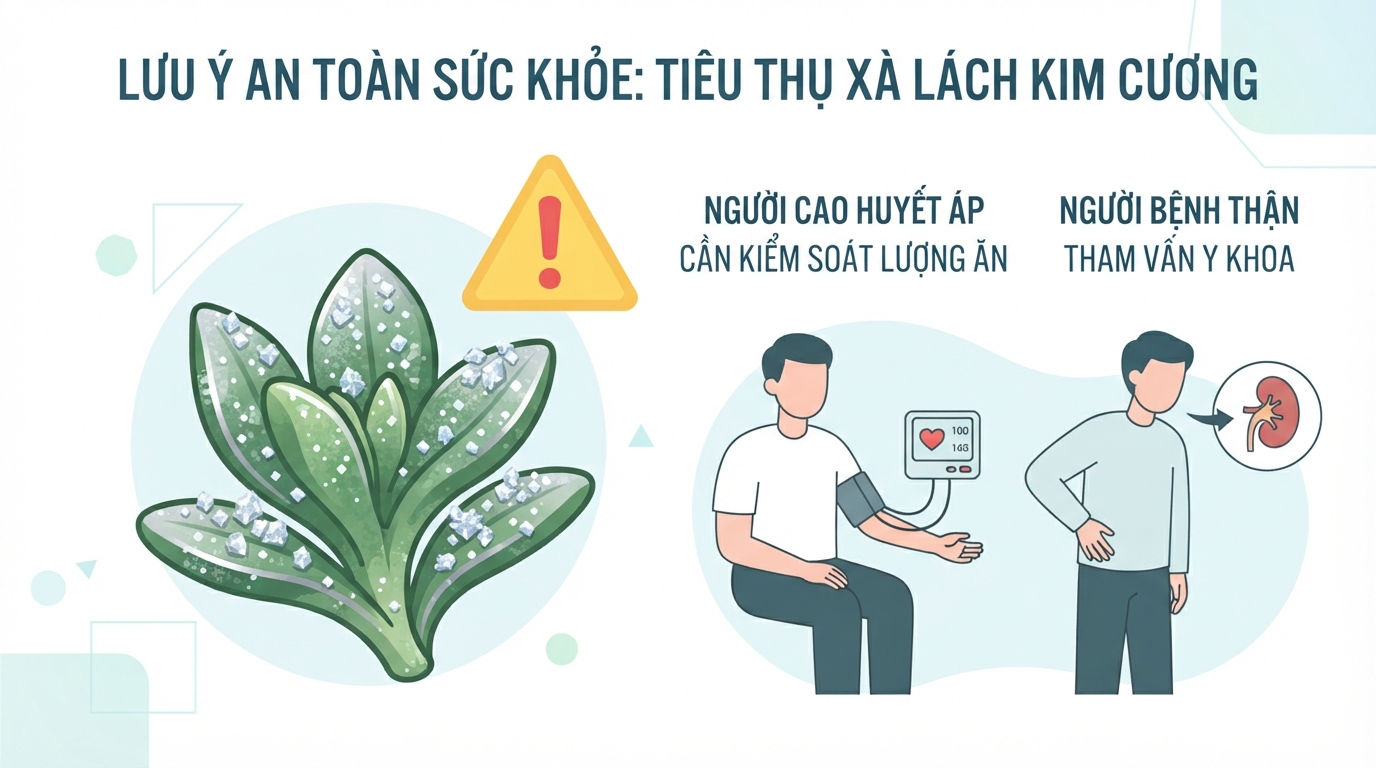 Nhóm đối tượng cần kiểm soát lượng natri nạp vào khi ăn loại rau này.