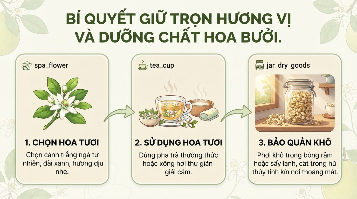 Hoa bưởi có tác dụng gì? Cách dùng và lưu ý khi sử dụng