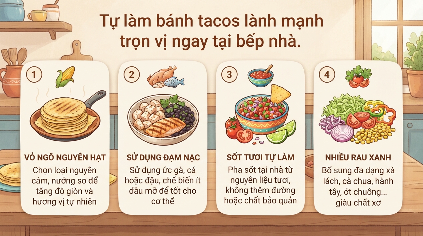 Bánh tacos bao nhiêu calo? Giá trị dinh dưỡng và cách ăn lành mạnh