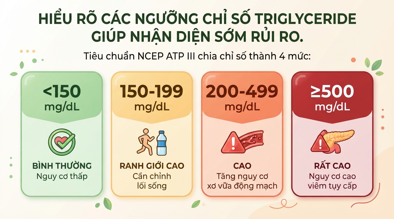 Triglyceride là gì? Ý nghĩa các mức chỉ số mỡ máu và cách kiểm soát