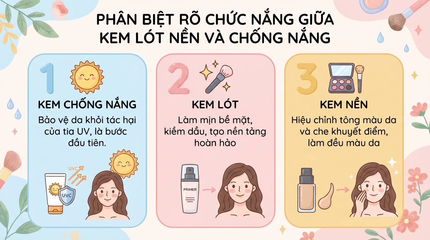 Primer là gì? Công dụng và cách dùng kem lót đúng cách để bảo vệ da