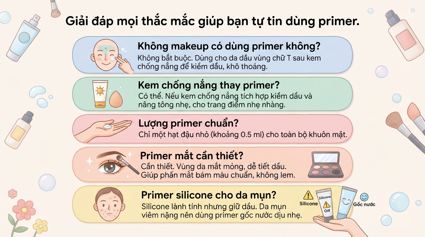 Primer là gì? Công dụng và cách dùng kem lót đúng cách để bảo vệ da
