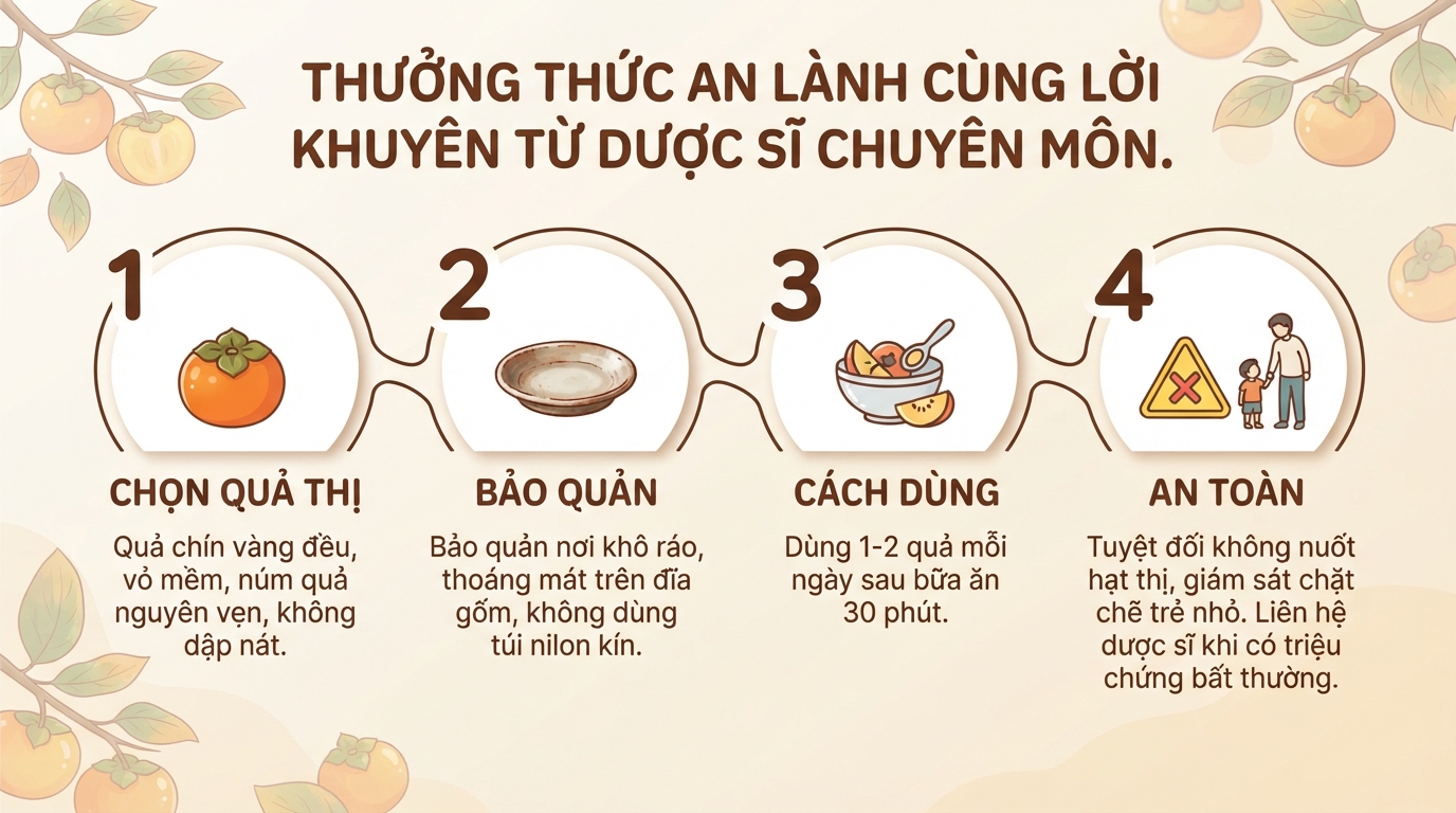 Quả thị ăn được không? Tác dụng, lưu ý và cách thưởng thức đúng cách