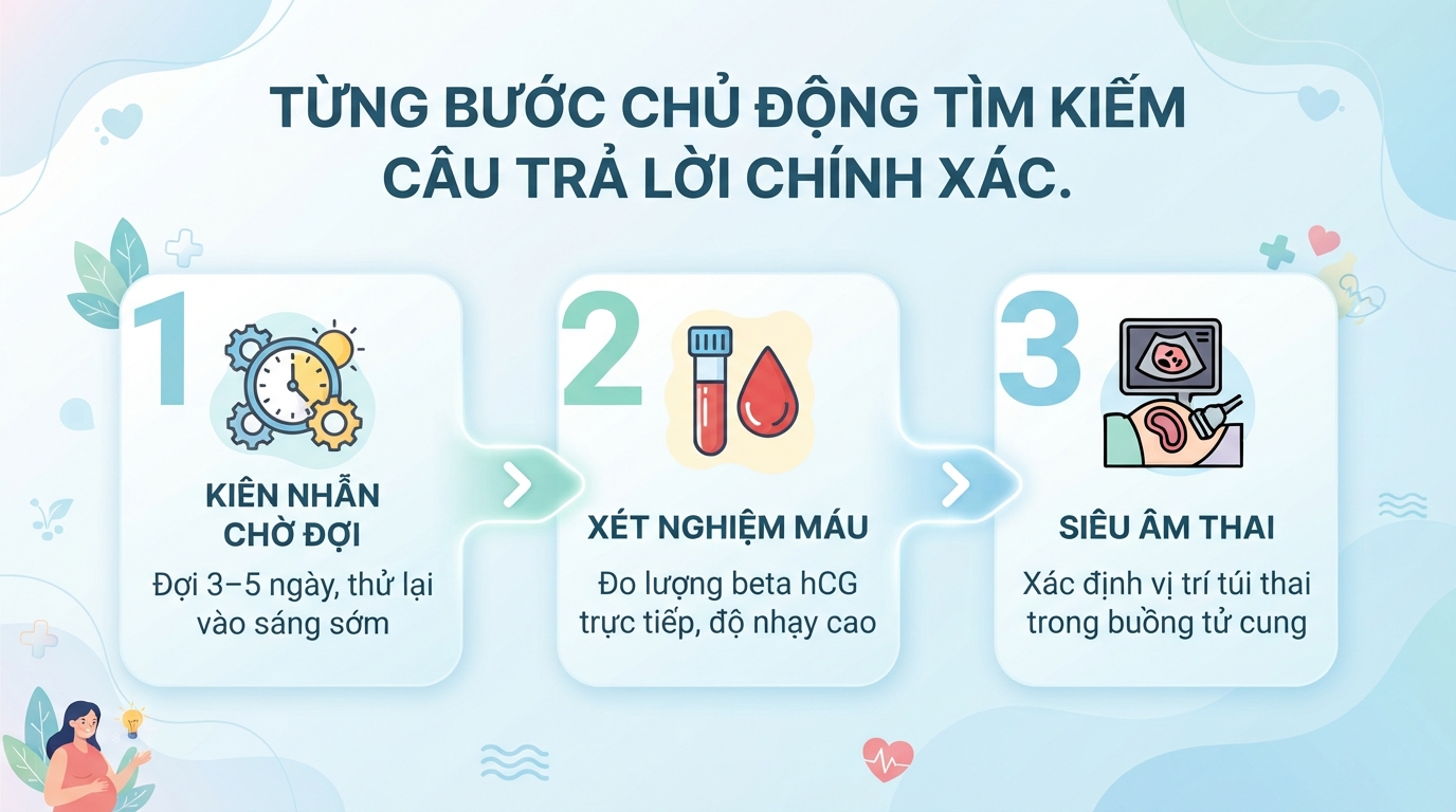 Que thử thai 1 vạch đậm 1 vạch mờ: 5 nguyên nhân phổ biến, cách xử lý