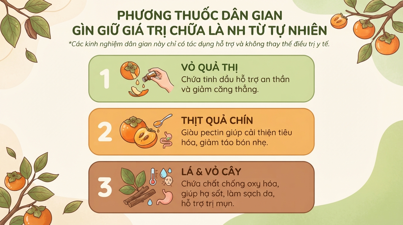 Quả thị ăn được không? Tác dụng, lưu ý và cách thưởng thức đúng cách