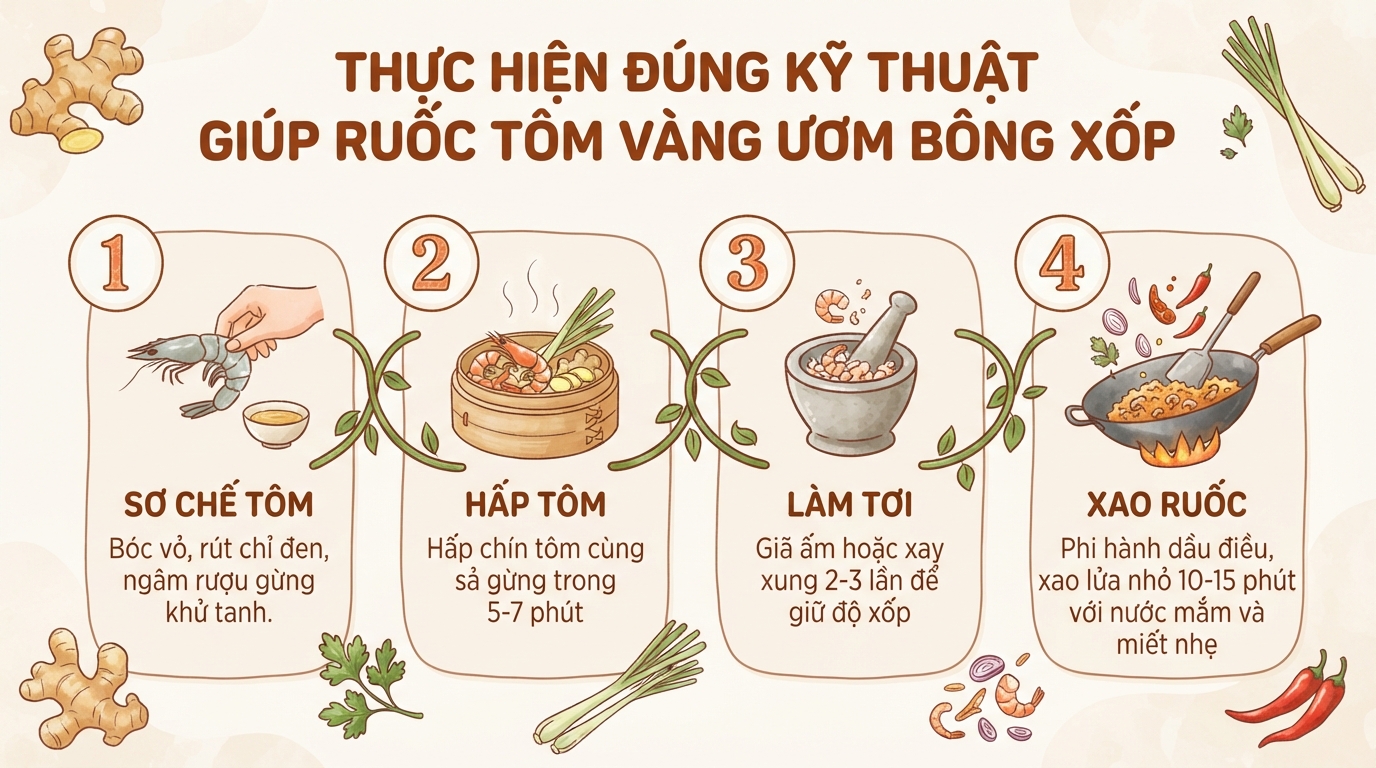 Cách làm ruốc tôm thơm ngon, bông mịn và giữ trọn dinh dưỡng
