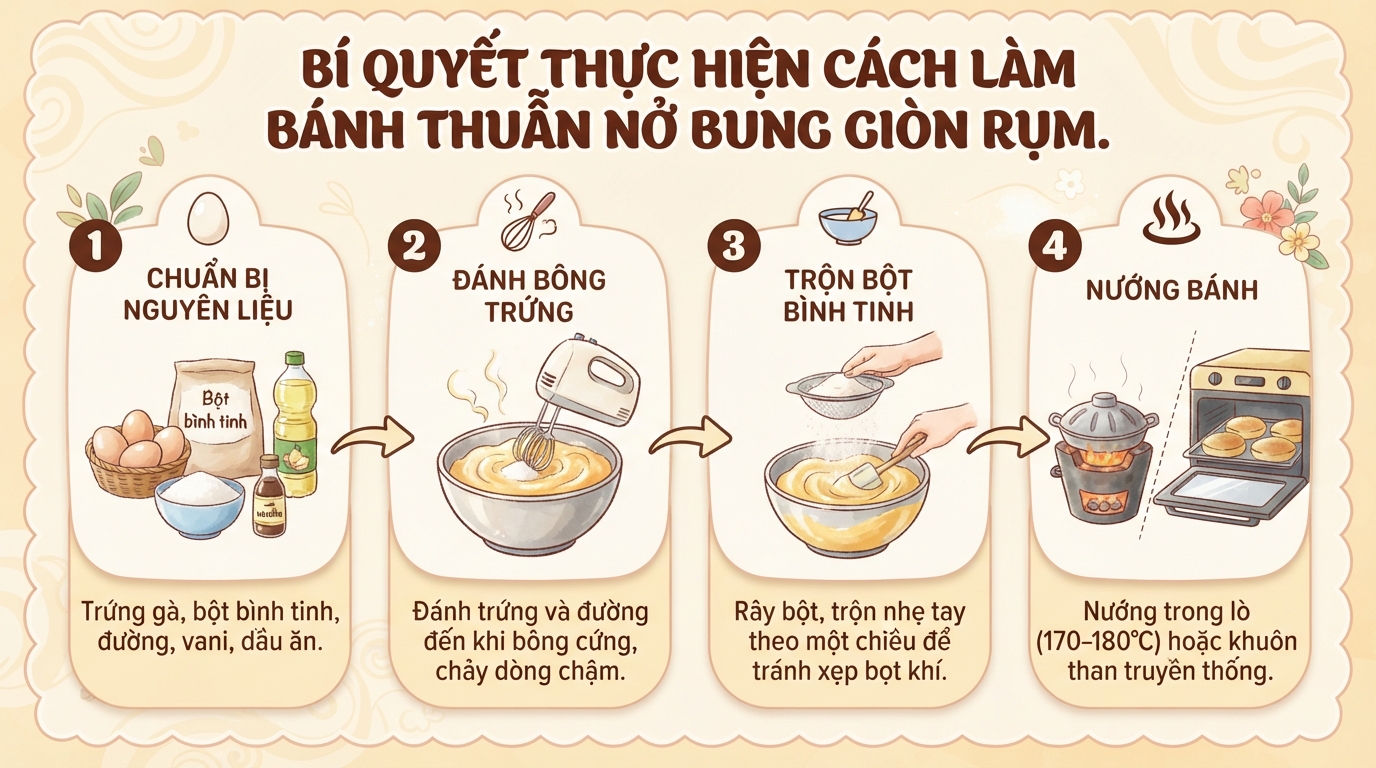 Cách làm bánh thuẫn miền Trung thơm ngon và lưu ý sức khoẻ