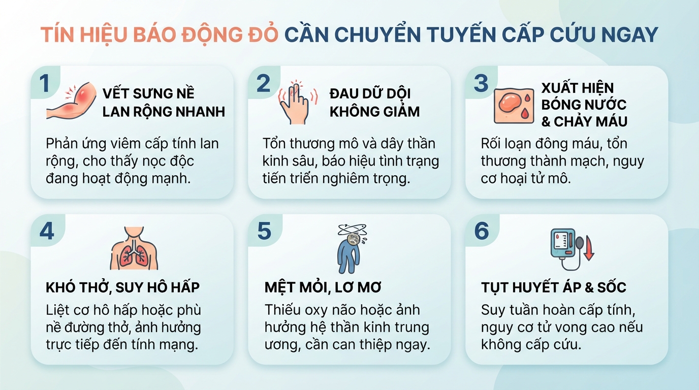 Rắn lục đuôi đỏ có độc không? Triệu chứng và cách sơ cứu