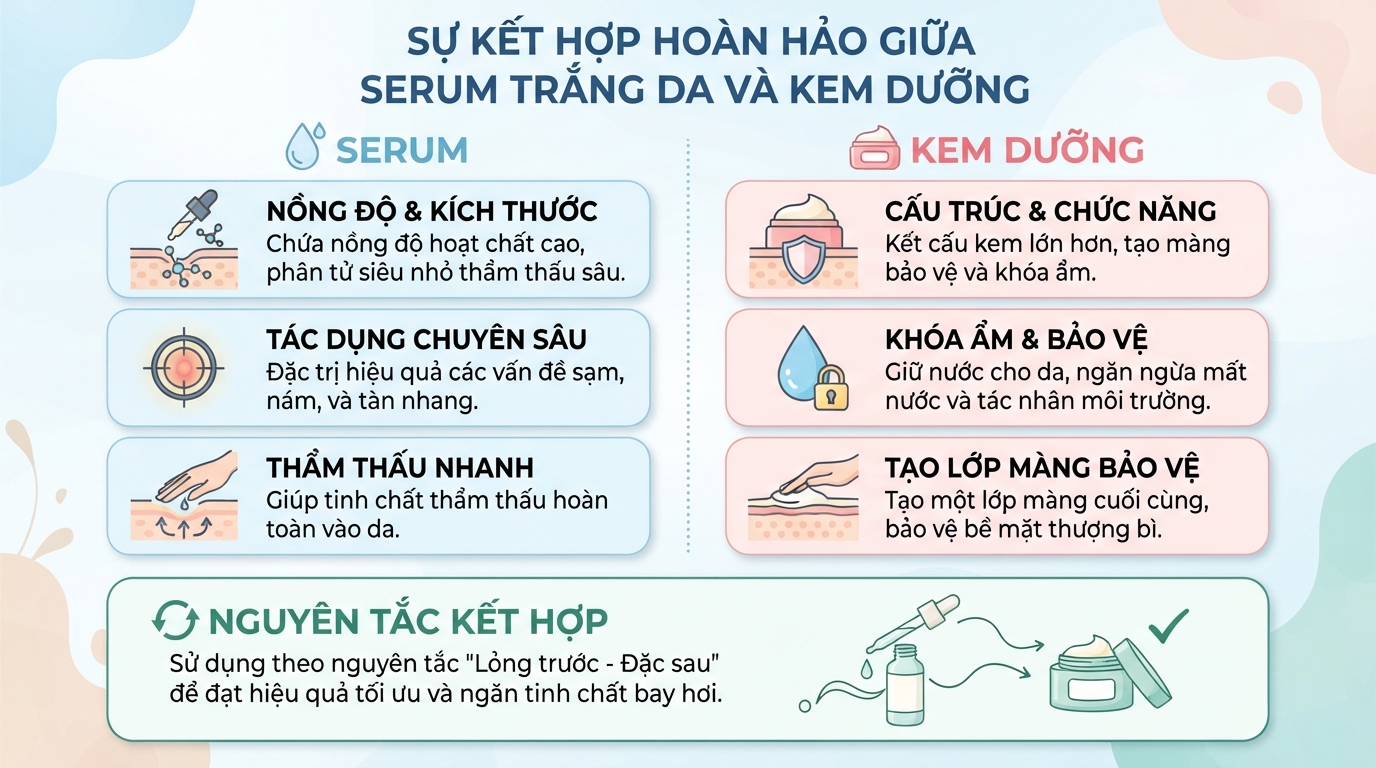 Serum trắng da: Hướng dẫn chọn sản phẩm và sử dụng đúng cách
