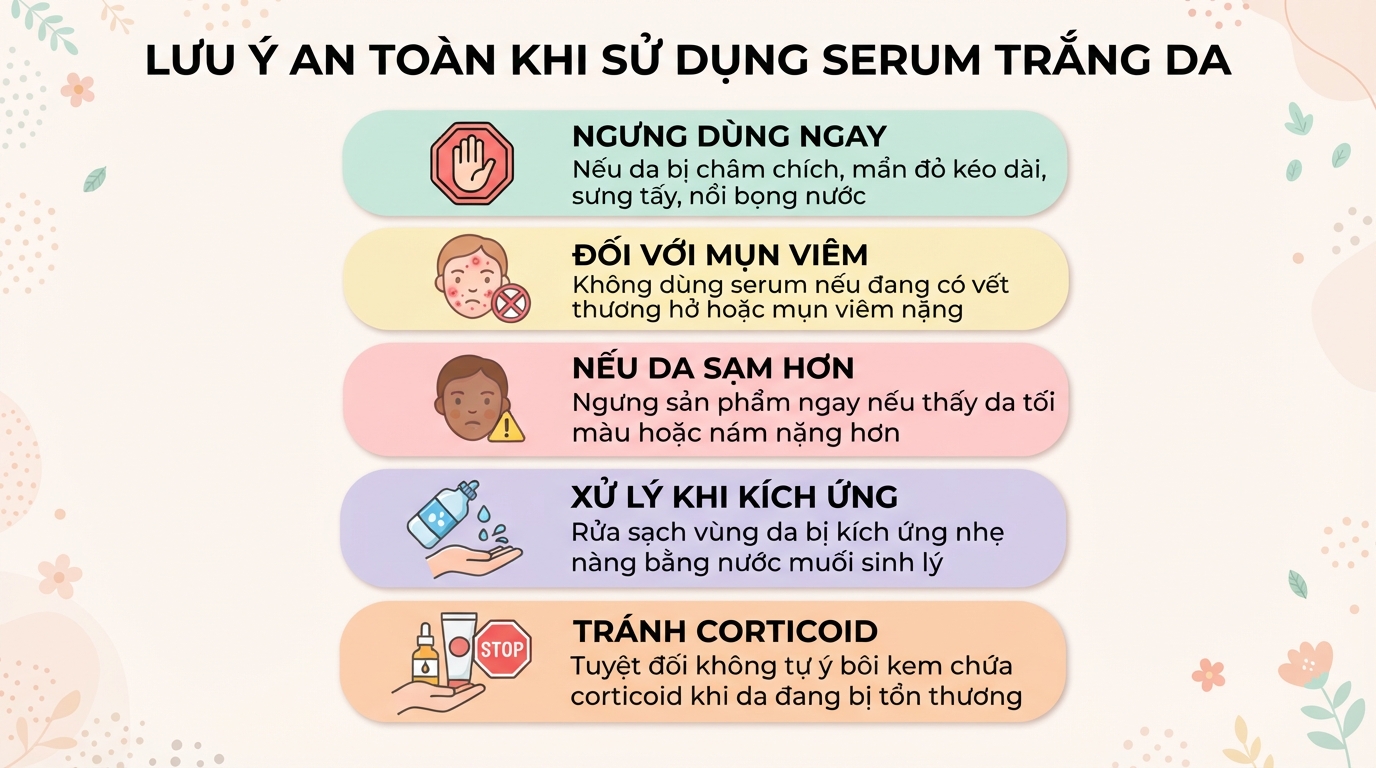 Serum trắng da: Hướng dẫn chọn sản phẩm và sử dụng đúng cách