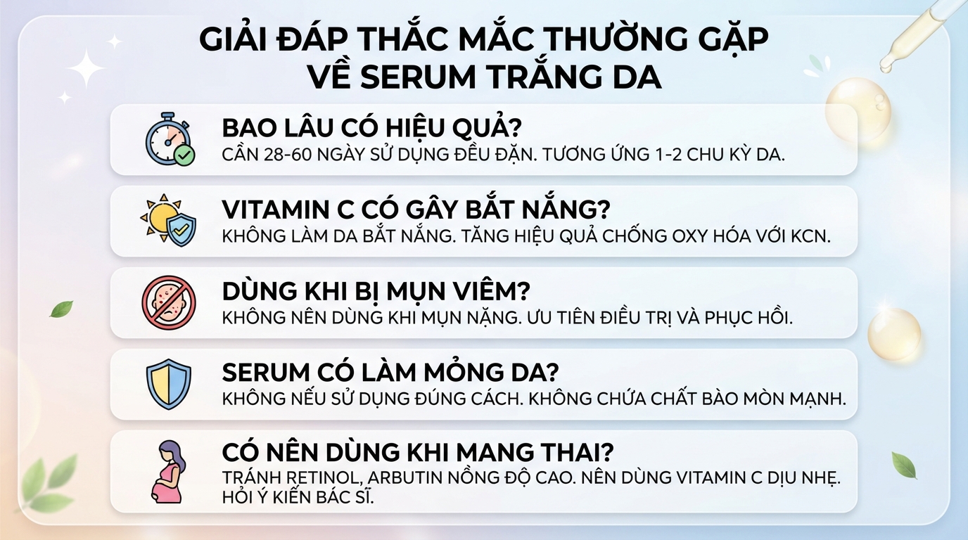 Serum trắng da: Hướng dẫn chọn sản phẩm và sử dụng đúng cách