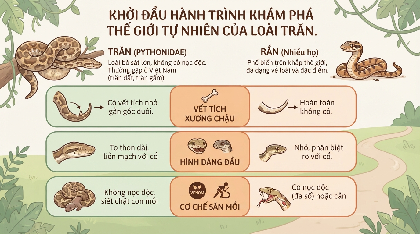 Con trăn có độc không? Đặc điểm và cách xử trí khi bị cắn