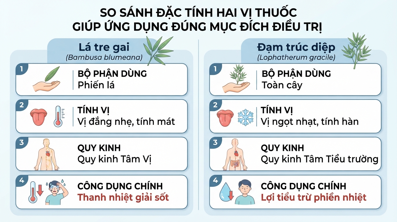 So sánh đặc tính hai vị thuốc giúp ứng dụng đúng mục đích điều trị.