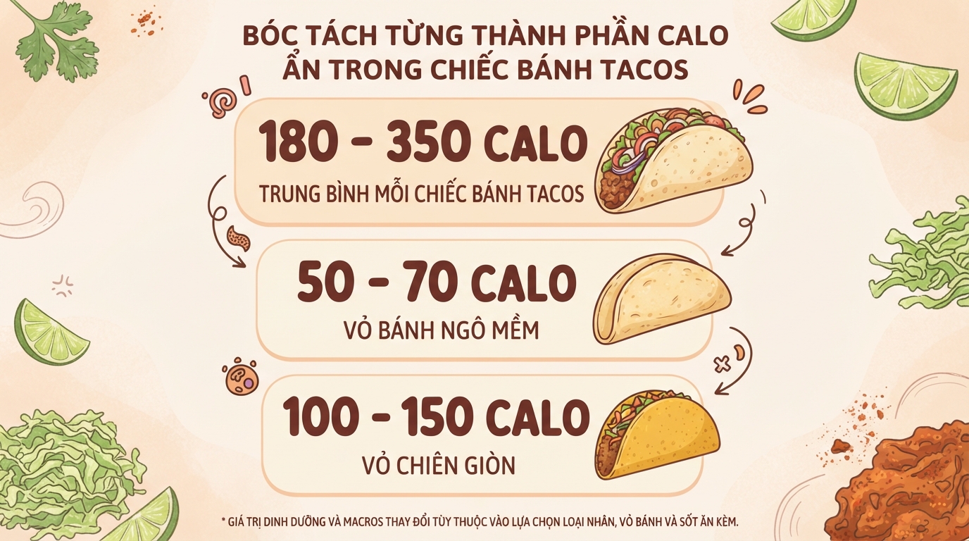 Bánh tacos bao nhiêu calo? Giá trị dinh dưỡng và cách ăn lành mạnh
