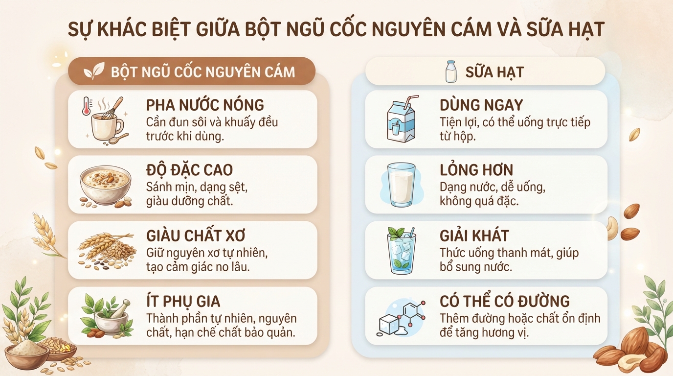 Bột ngũ cốc dinh dưỡng: Lợi ích sức khỏe và cách chọn loại phù hợp