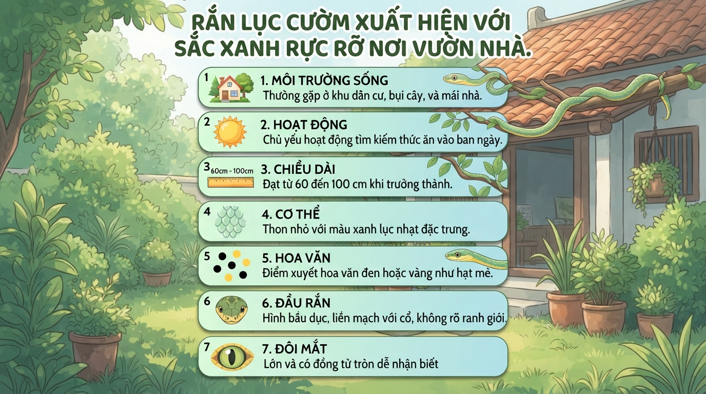 Rắn lục cườm có độc không? Cách nhận biết và xử lý vết cắn