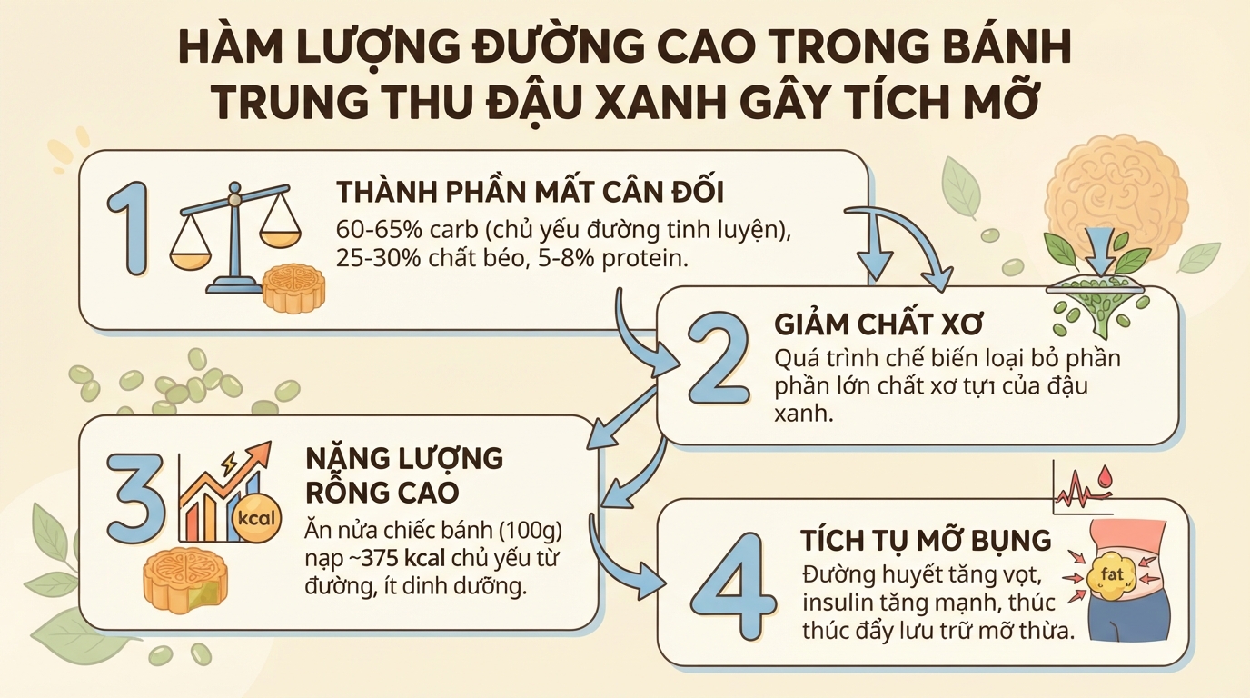 Bánh trung thu đậu xanh bao nhiêu calo? Mẹo ăn ngon không tăng cân